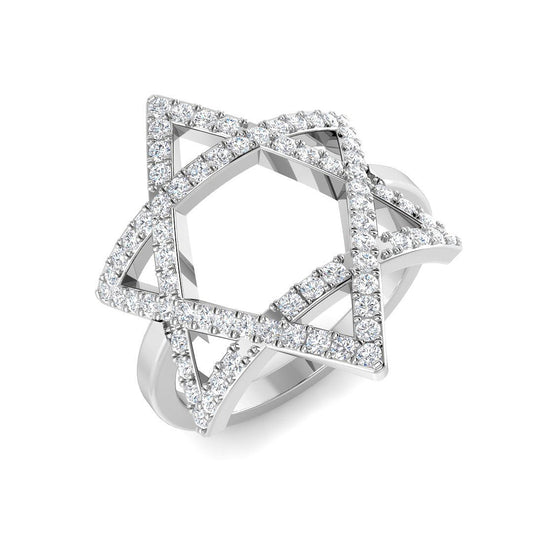 Diamond Tibtages Fancy Ring | 0.75ct | Hallmarked Gold & Platinum