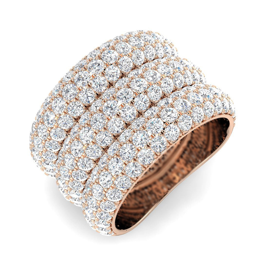 Diamond Pave Ring | 4.5ct | Hallmarked Gold & Platinum