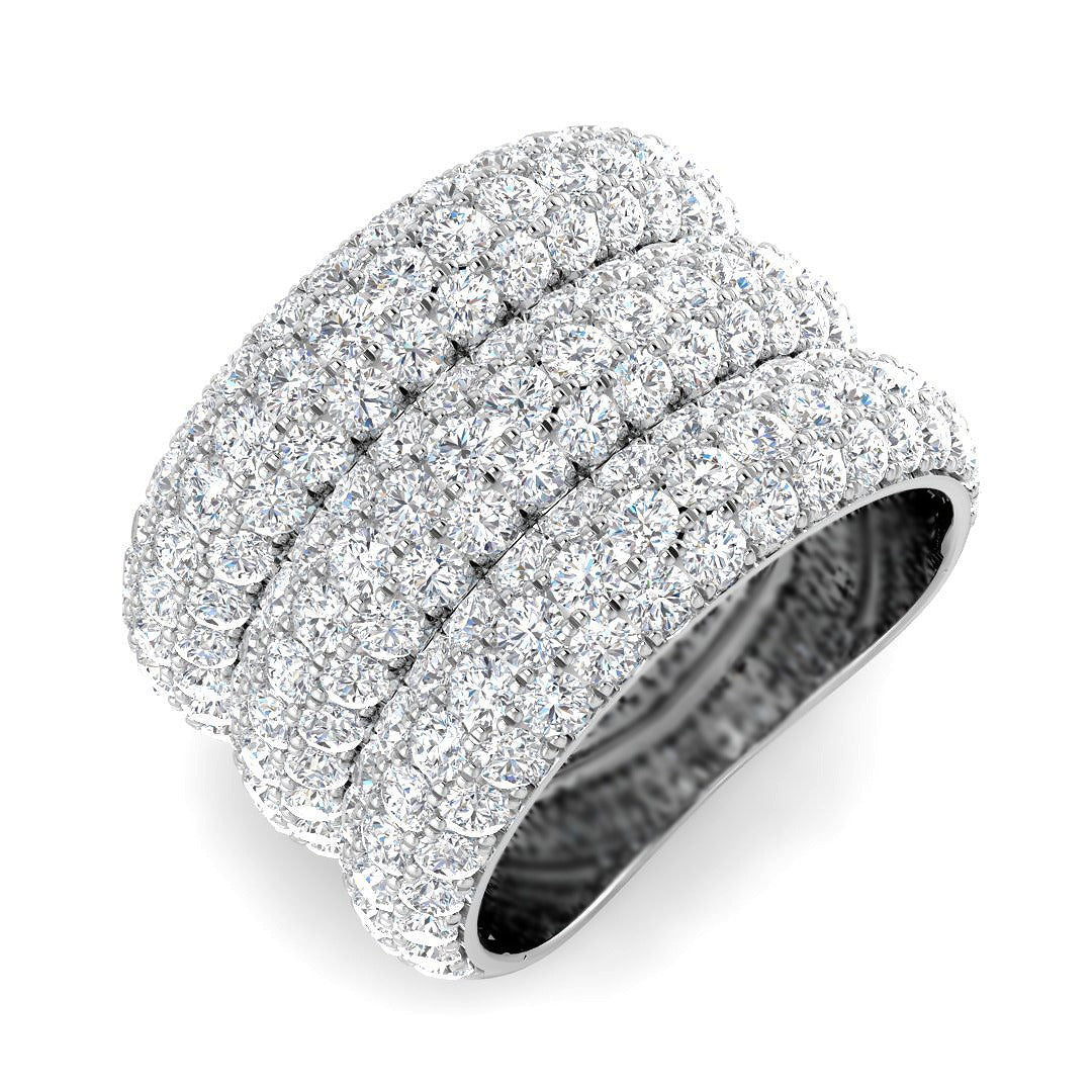 Diamond Pave Ring | 4.5ct | Hallmarked Gold & Platinum