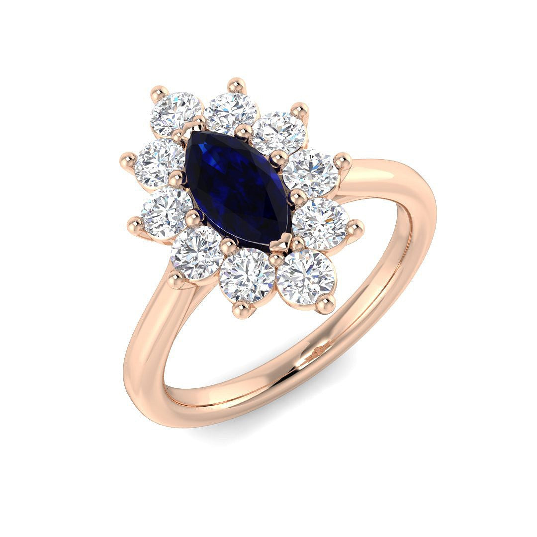 Diamond Jermyb Blue Sapphire Ring | 1.25ct
