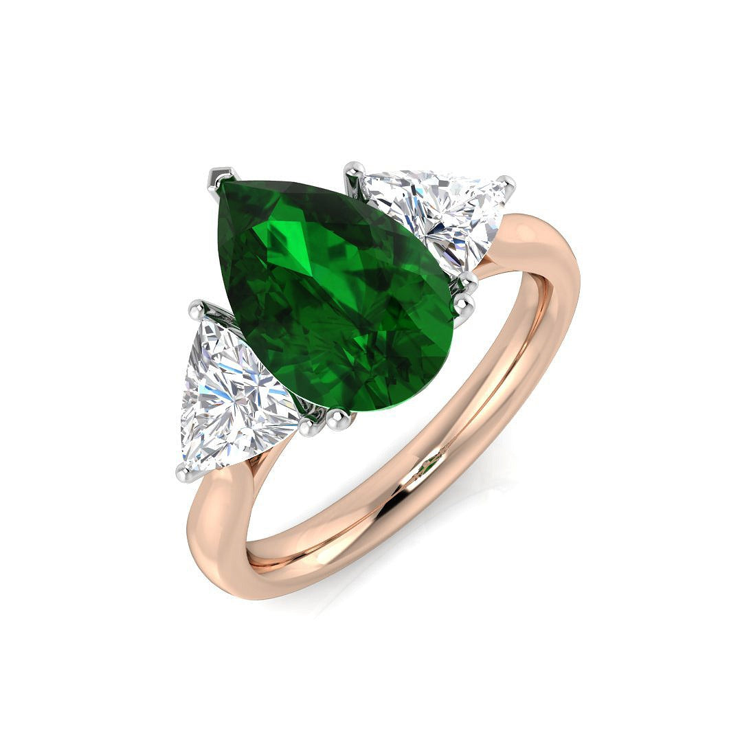 Diamond Bolsover Emerald Ring | 2.25ct | Hallmarked Gold & Platinum