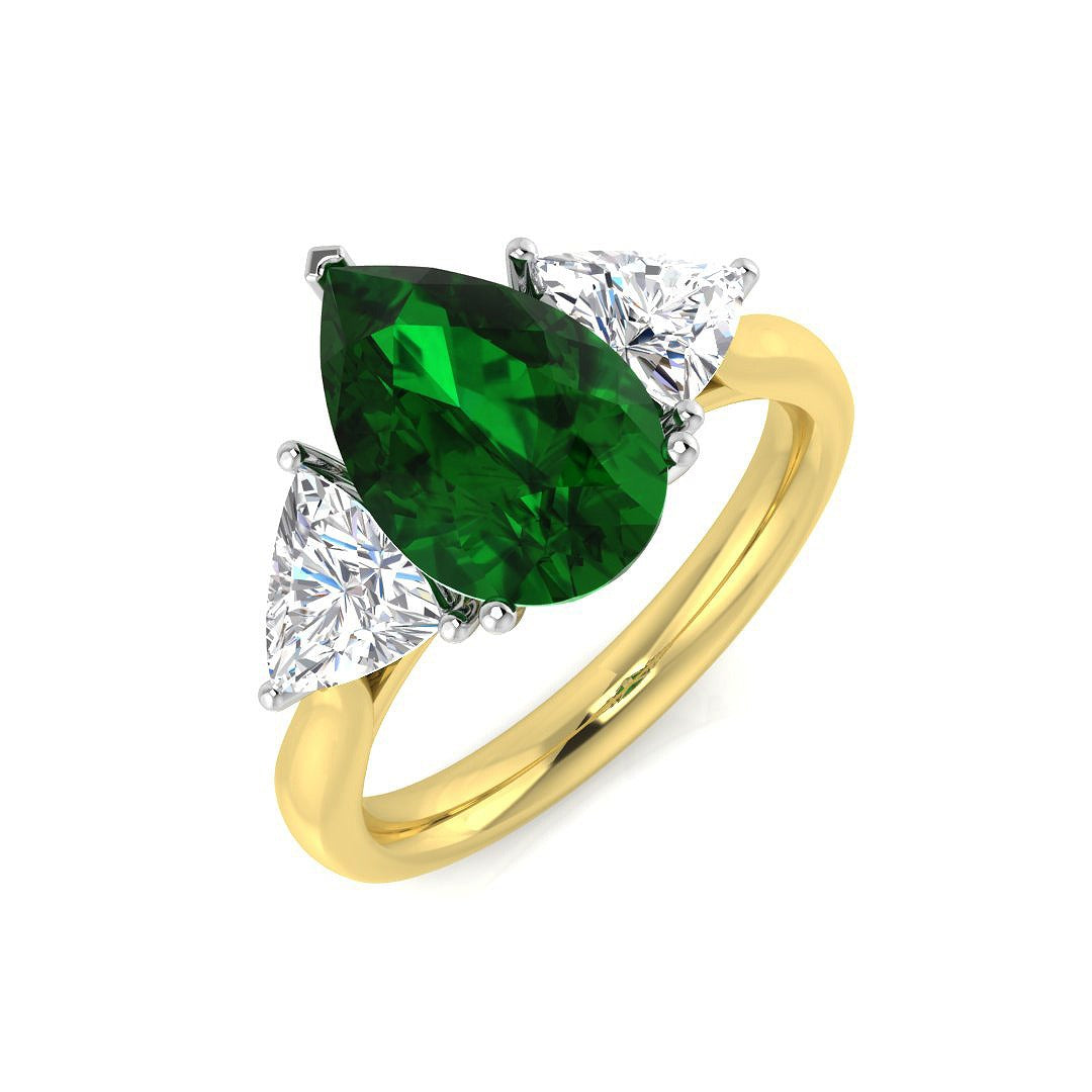 Diamond Bolsover Emerald Ring | 2.25ct | Hallmarked Gold & Platinum