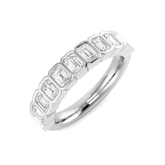 1.10Carat D-E/VS Lab Grown Diamond Half Eternity Wedding Ring 950 Platinum Ready To Ship