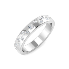 0.30Carat D-E/VS Lab Grown Diamond Half Eternity Wedding Ring 9k White Gold Ready To Ship