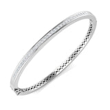 Clover Diamant-Kettenarmband mit Lünetten- und Pavé-Fassung aus Naturdiamanten in Platin