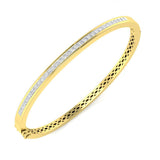 Clover Diamant-Kettenarmband mit Lünetten- und Pavé-Fassung aus Naturdiamanten in Platin