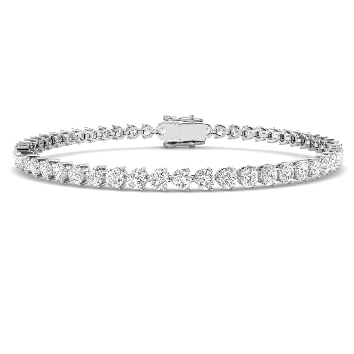 3 Prong Diamond Bracelet, Classic Tennis Bracelet, Luxury Diamond Bracelet