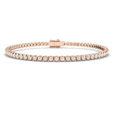 Clover Diamant-Kettenarmband mit Lünetten- und Pavé-Fassung aus Naturdiamanten in Platin