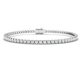 Clover Diamant-Kettenarmband mit Lünetten- und Pavé-Fassung aus Naturdiamanten in Platin