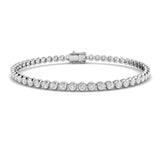 9ct White Gold 2.03ct Lab Grown Diamond Tennis Bracelet