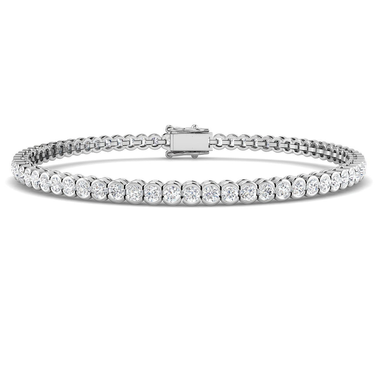 Lab Grown Diamond Bracelet, Diamond Tennis Bracelet, 9K White Gold Bracelet