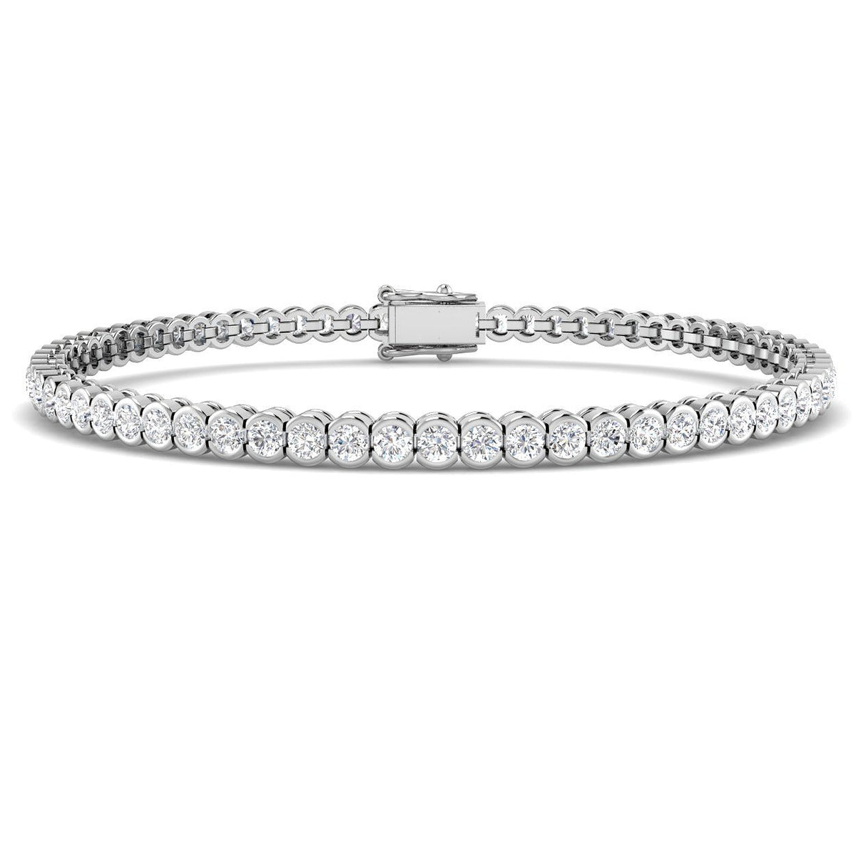 Lab Grown Diamond Bracelet, Diamond Tennis Bracelet, 9K White Gold Bracelet