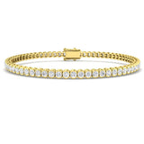 Semi Bezel Diamond Bracelet, Round Diamond Bracelet, Lab Diamond Tennis Bracelet