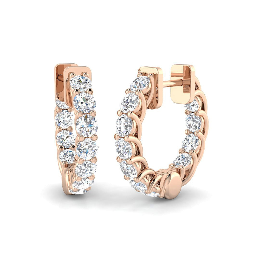 Hoop Earrings - Erity 1.75ct Gold Pure Radiance