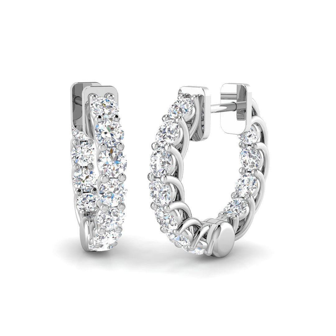 Hoop Earrings - Erity 1.75ct Gold Pure Radiance