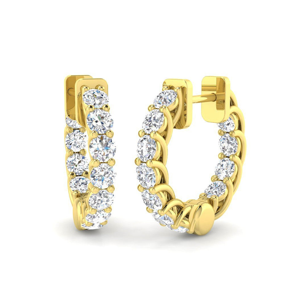 Hoop Earrings - Erity 1.75ct Gold Pure Radiance