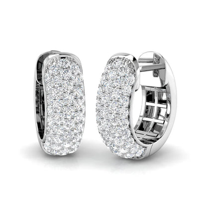 0.57 Carat Lab Grown Diamond Hoop Earring in 9K/18K Hallmarked Gold