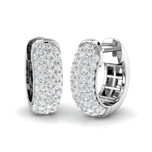 0.57 Carat Lab Grown Diamond Hoop Earring in 9K/18K Hallmarked Gold