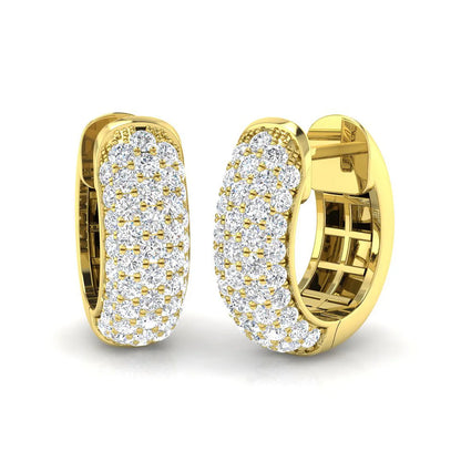 0.57 Carat Lab Grown Diamond Hoop Earring in 9K/18K Hallmarked Gold