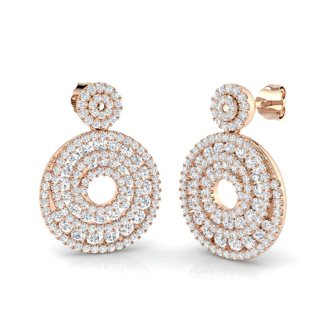 Elegant 2ct Gold Drop Diamond Earrings - Luxurious Jewelry