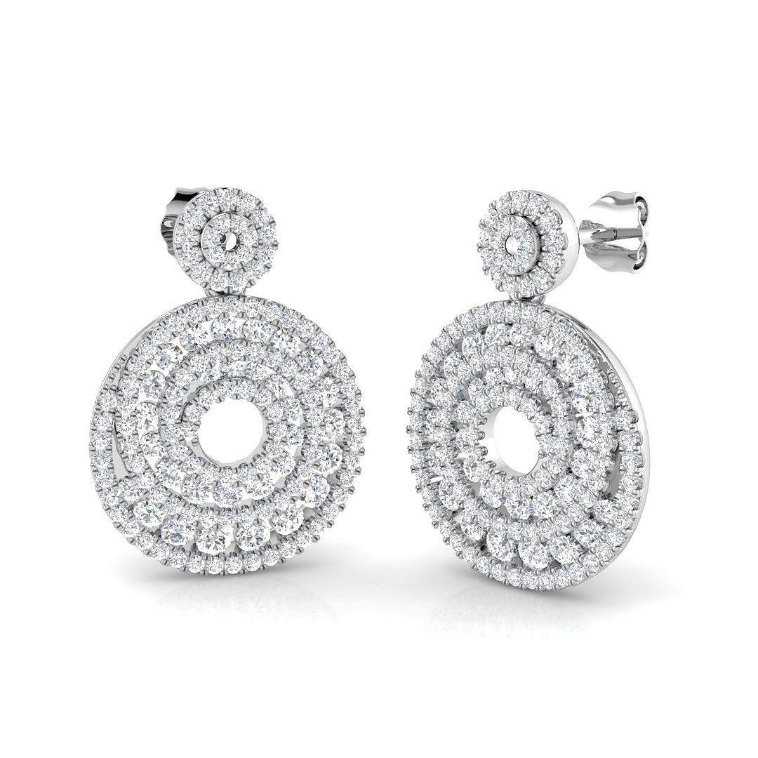 Elegant 2ct Gold Drop Diamond Earrings - Luxurious Jewelry