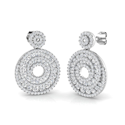 Elegant 2ct Gold Drop Diamond Earrings - Luxurious Jewelry