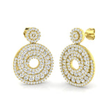 Elegant 2ct Gold Drop Diamond Earrings - Luxurious Jewelry