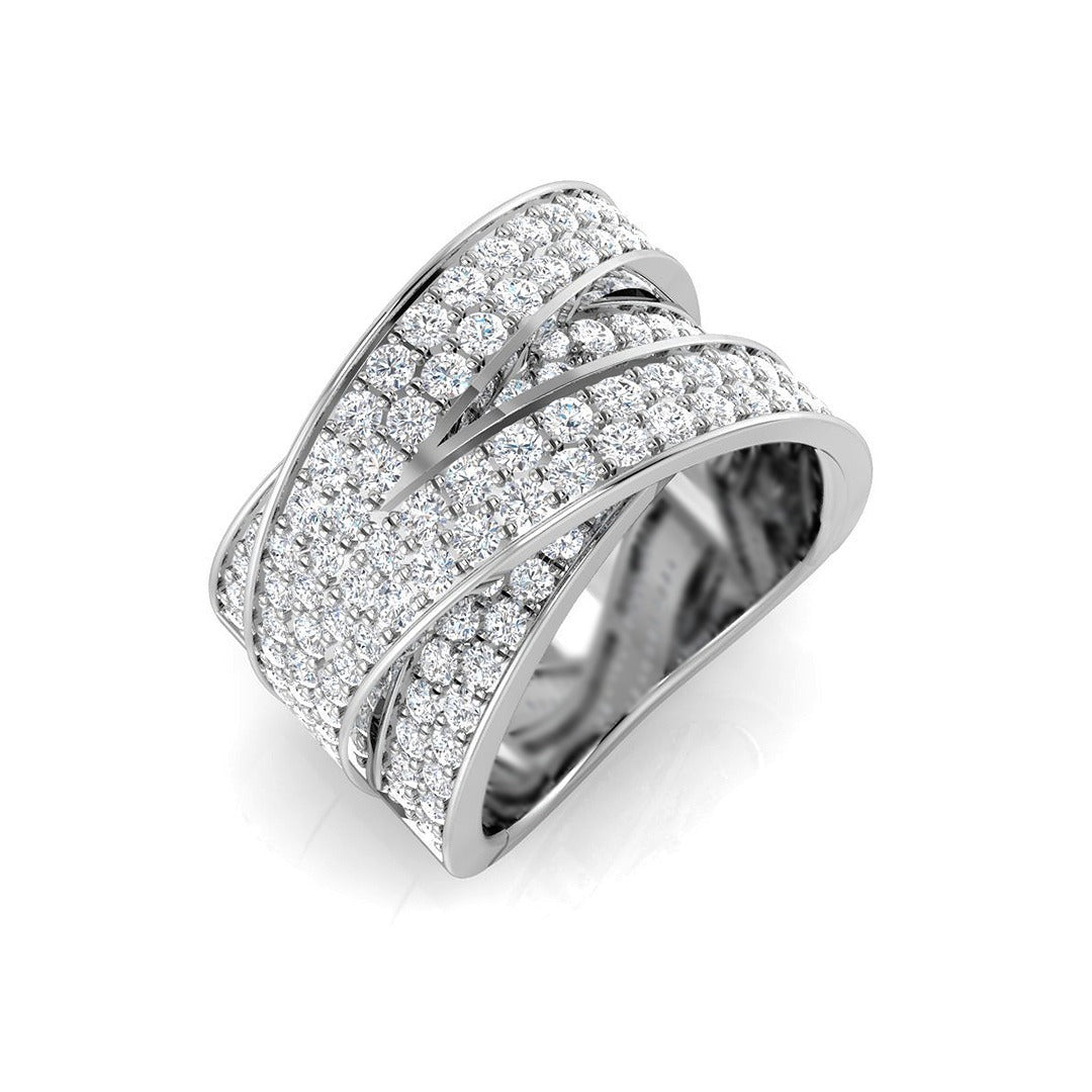 Diamond Paiksey Pave Ring | 2ct | Hallmarked Gold & Platinum