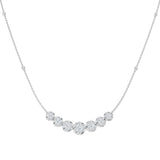 Flunk Cluster Necklace 2ct Diamond Platinum Gold