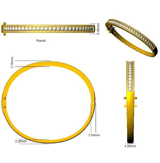 Bracelet de tennis de luxe en or et platine, serti de diamants ronds.