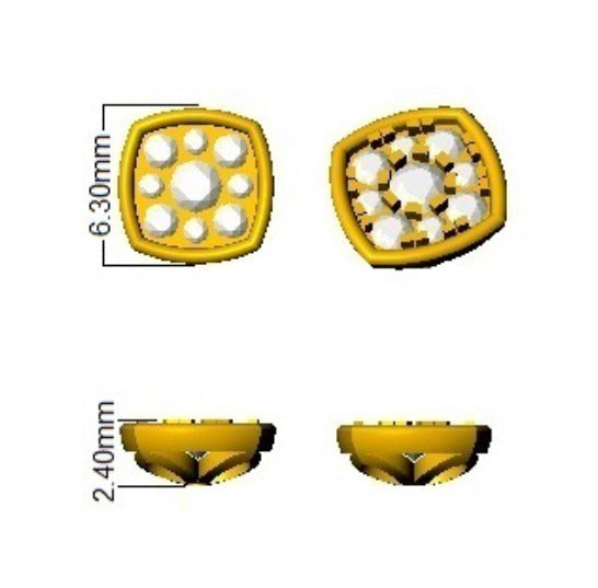 Luxsy Gold Cluster Diamond Earrings - 0.25ct Luxury Jewelry