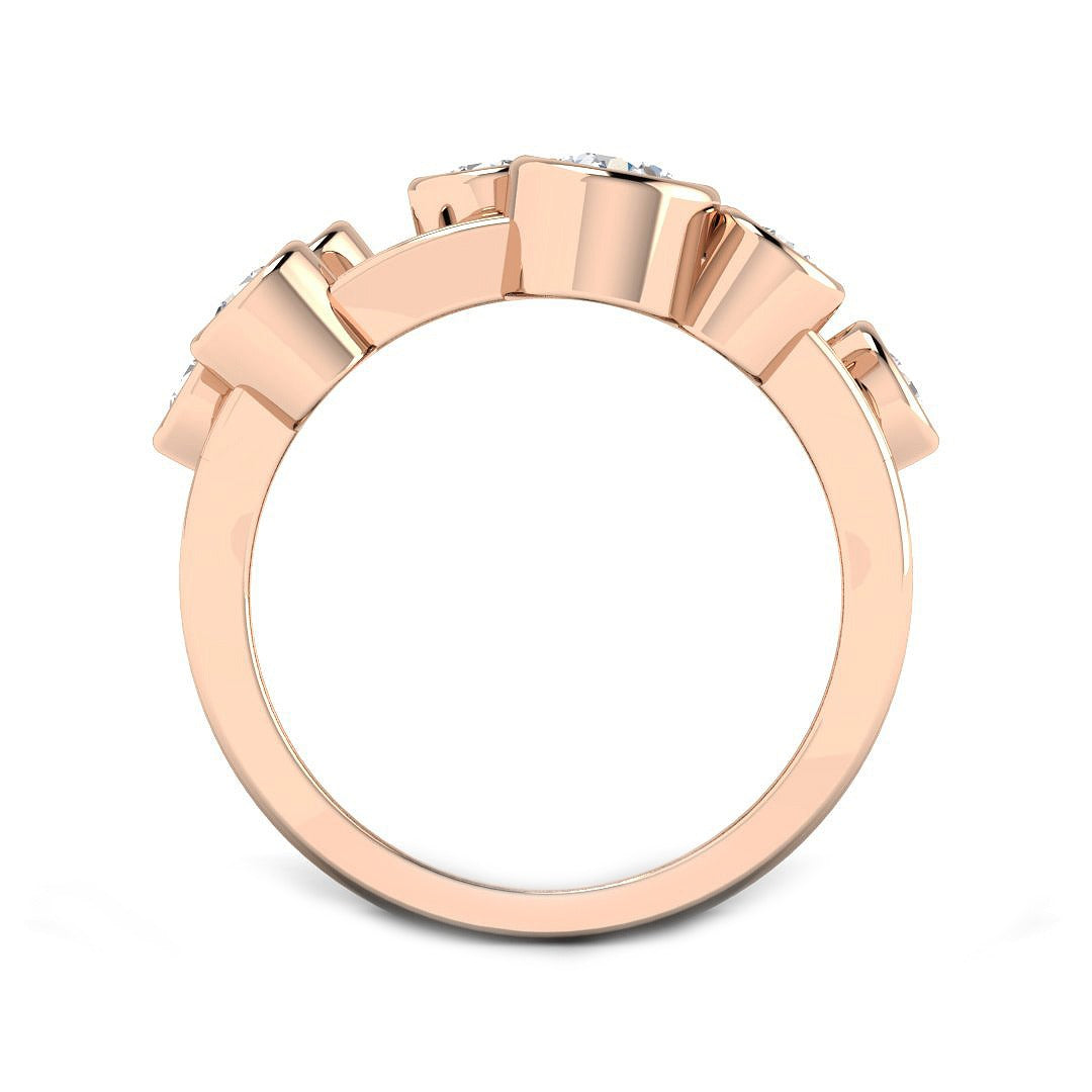 Diamond kisverkmithk Bubble Ring | 1.5ct | Hallmarked Gold & Platinum