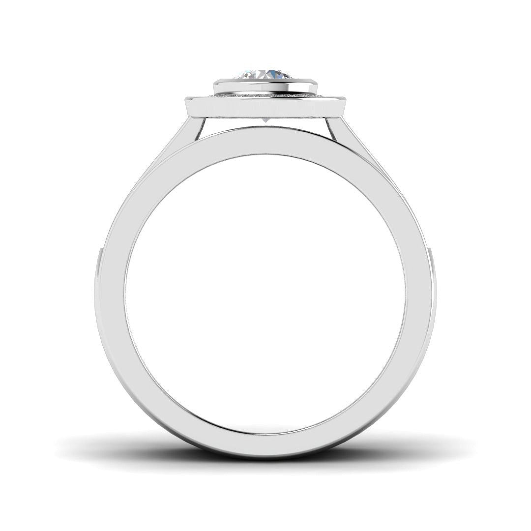 Diamond Whitehass Engagement Ring | 1ct | Hallmarked Gold & Platinum