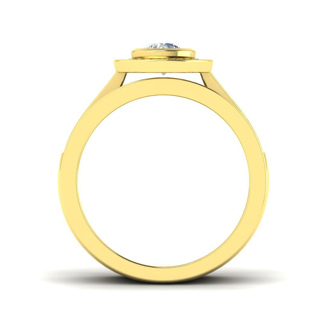 Diamond Whitehass Engagement Ring | 1ct | Hallmarked Gold & Platinum