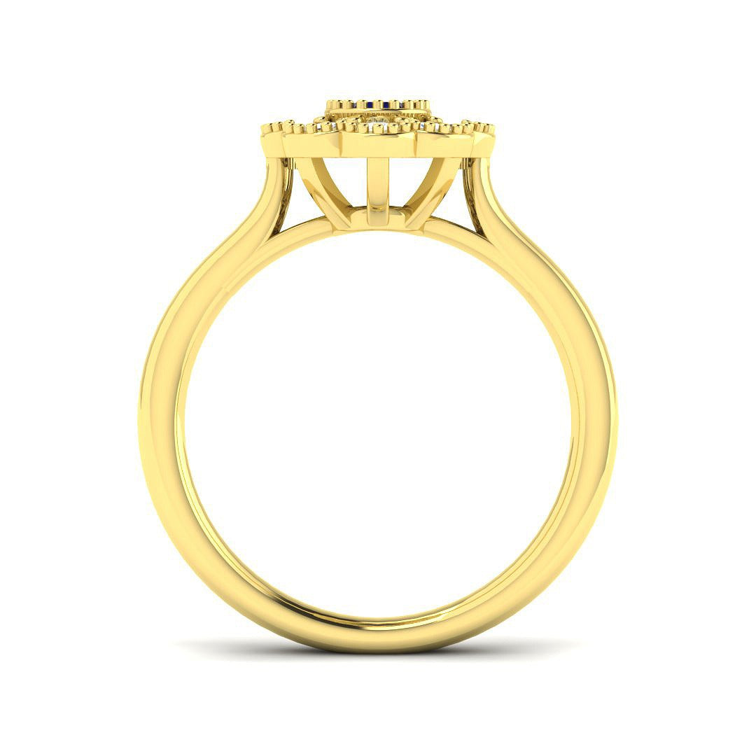 Diamond kkebfrith Blue Sapphire Ring | 0.75ct