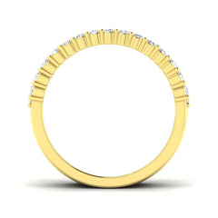 1.00Carat D-E/VS Lab Grown Diamond Half Eternity Wedding Ring 9k Yellow Gold Ready To Ship