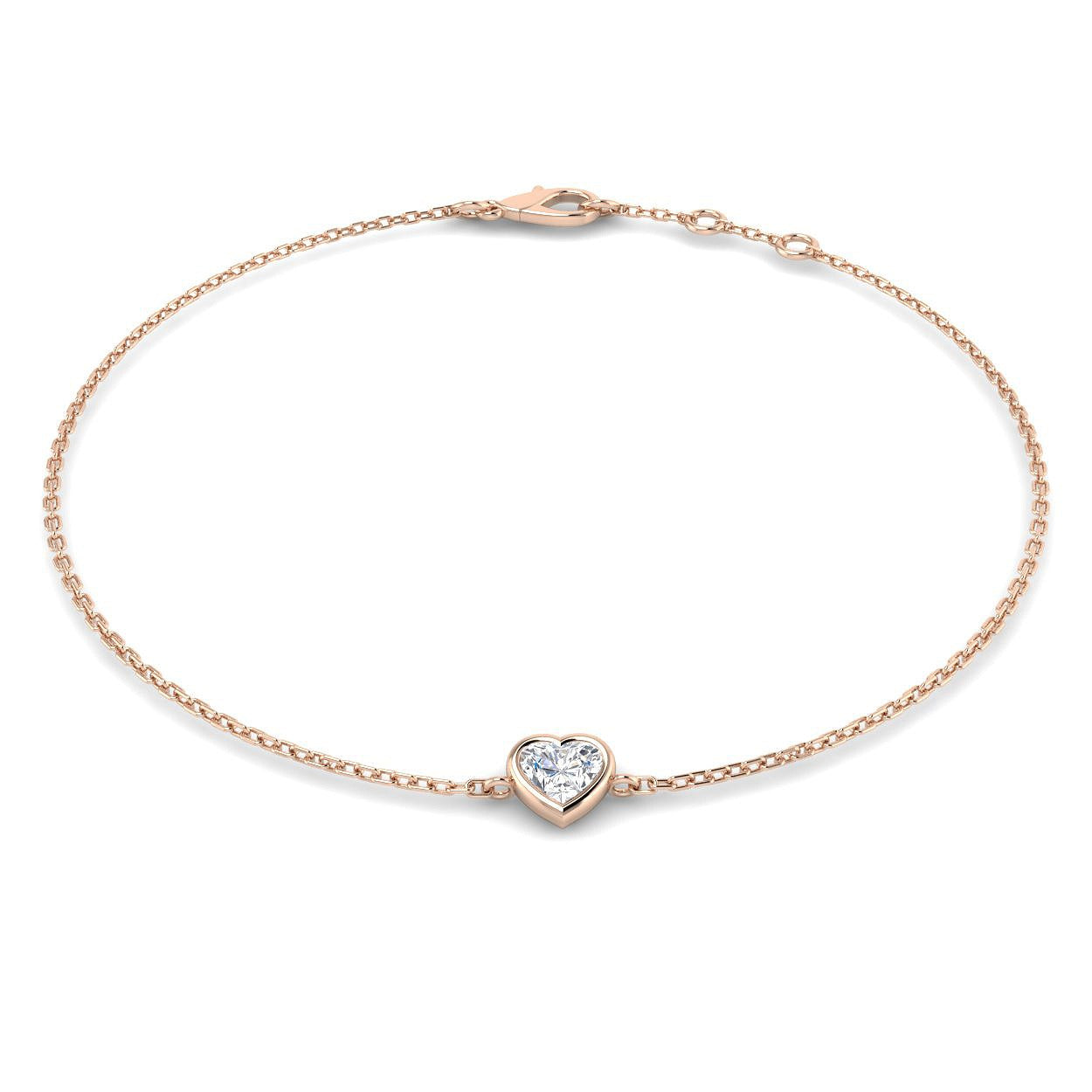 Clover Diamant-Kettenarmband mit Lünetten- und Pavé-Fassung aus Naturdiamanten in Platin