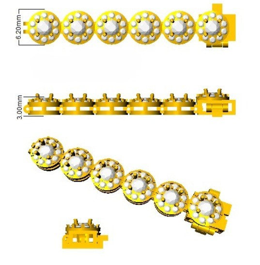 Lab Grown Diamond Halo Bracelet