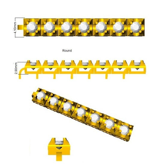 Bracelet de tennis de luxe en or et platine, serti de diamants ronds.