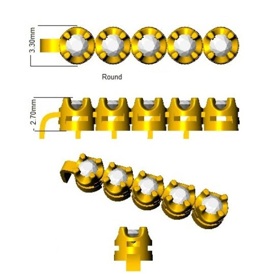 Bracelet de tennis de luxe en or et platine, serti de diamants ronds.