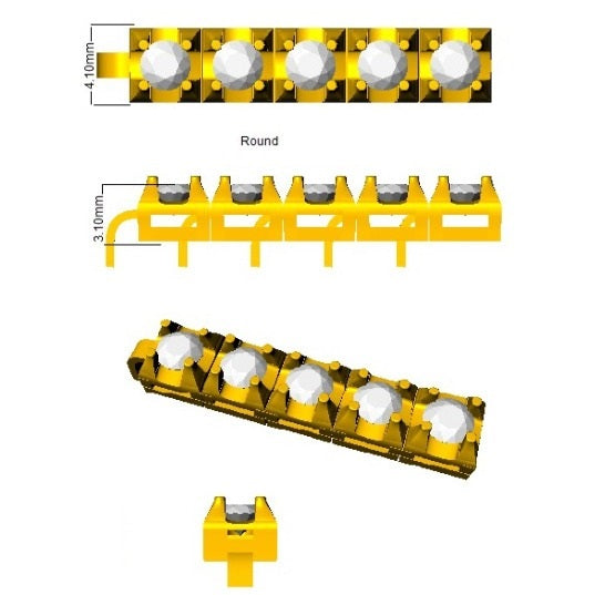 Bracelet de tennis de luxe en or et platine, serti de diamants ronds.