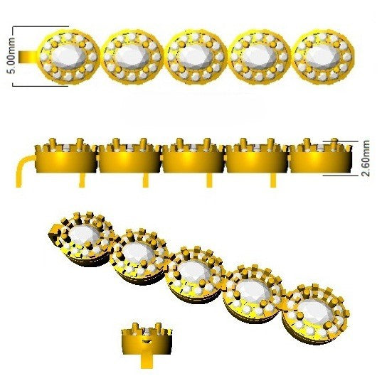 Gold Diamond Bracelet With Safety Latch