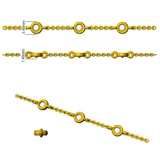Round Cut Bezel Set Lab Grown Diamond Station Bracelet in 18K White Gold with Lobster Claw