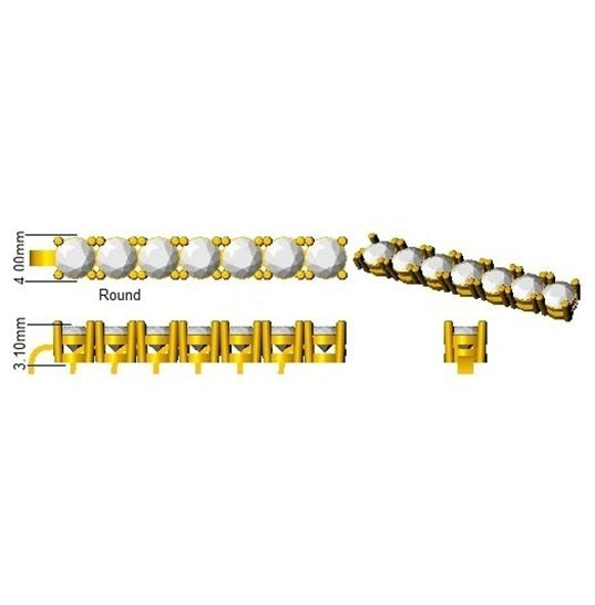18K White Gold Round Natural Diamond Tennis Bracelet in Prong Set with Secure Box Clasp