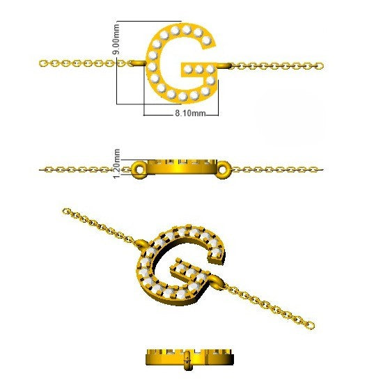 Modern Diamond Initial Gift