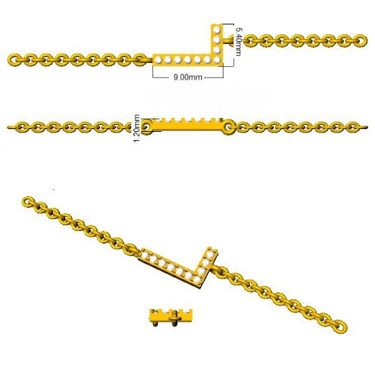 Natural Round Cut Diamond Initial L Letter Bracelet in 18K Yellow Gold - Pave Set Lobster Claw