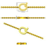 Elegant Diamond Alphabet Q Bracelet with Pavé Setting