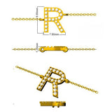 Close Up Pavé Diamond Alphabet R Jewellery
