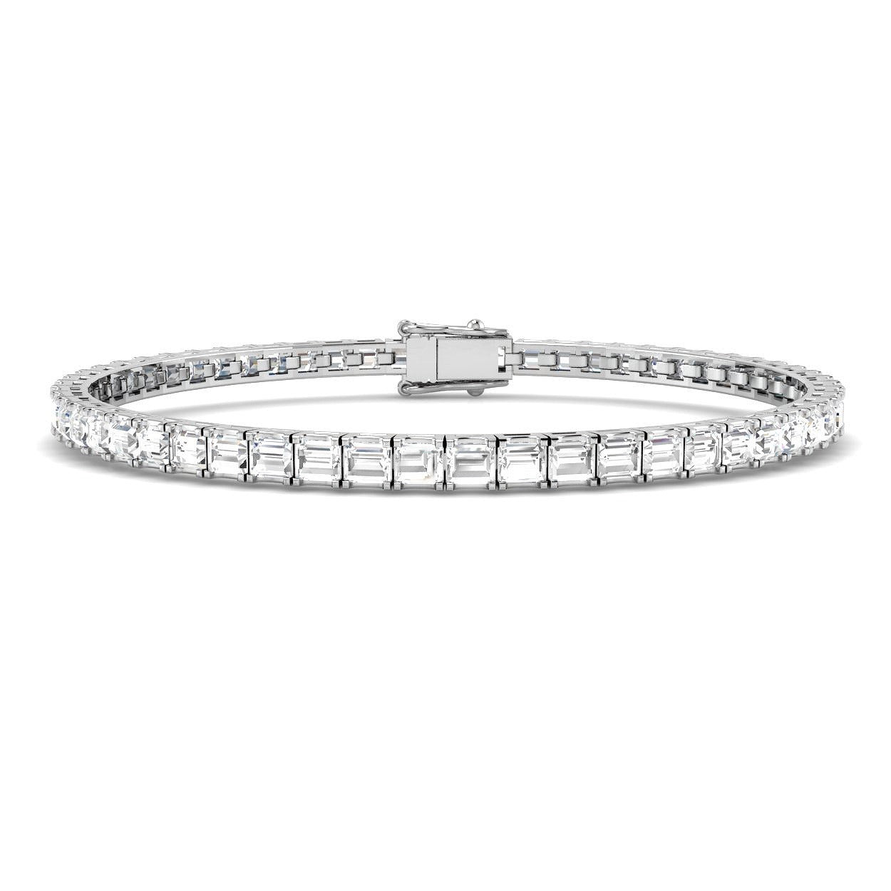 Lab Grown Diamond Bracelet, Platinum Diamond Bracelet, Baguette Diamond Bracelet, Baguette Tennis Bracelet