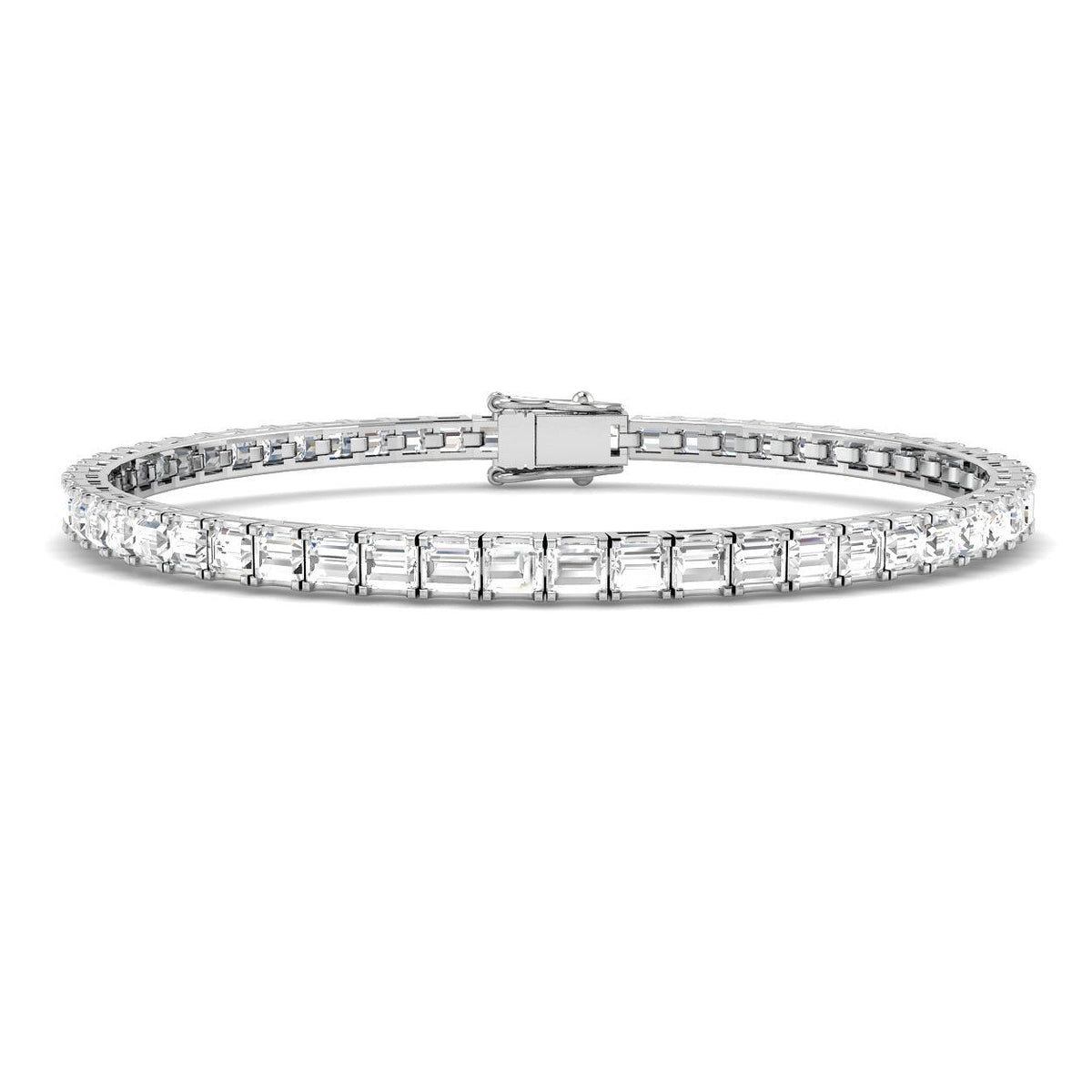 Lab Grown Diamond Bracelet, Platinum Diamond Bracelet, Baguette Diamond Bracelet, Baguette Tennis Bracelet